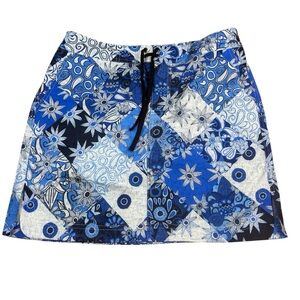 RipSkirt Hawaii Sport Skirt Length 2 Patchwork Blues 19” Like New - Large
